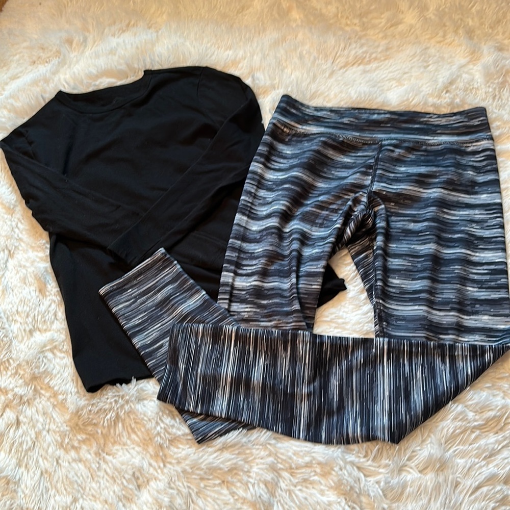 Girls long sleeve tshirt and leggings combo